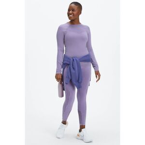 Fabletics Washed Violetta Sync Seamless Long-Sleeve Tight Compression Top Sz M